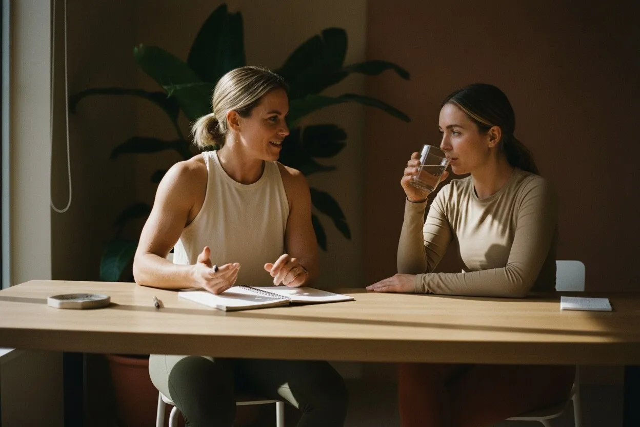 Trainer en klant in gesprek tijdens de gratis intake bij KADANS.